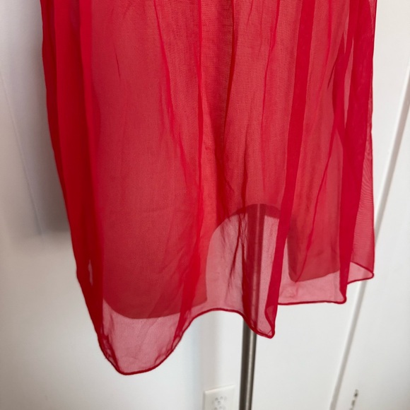 Victoria’s Secret Red Lace Babydoll Unlined Sheer Slip‎ Lingerie Small - Picture 3 of 6